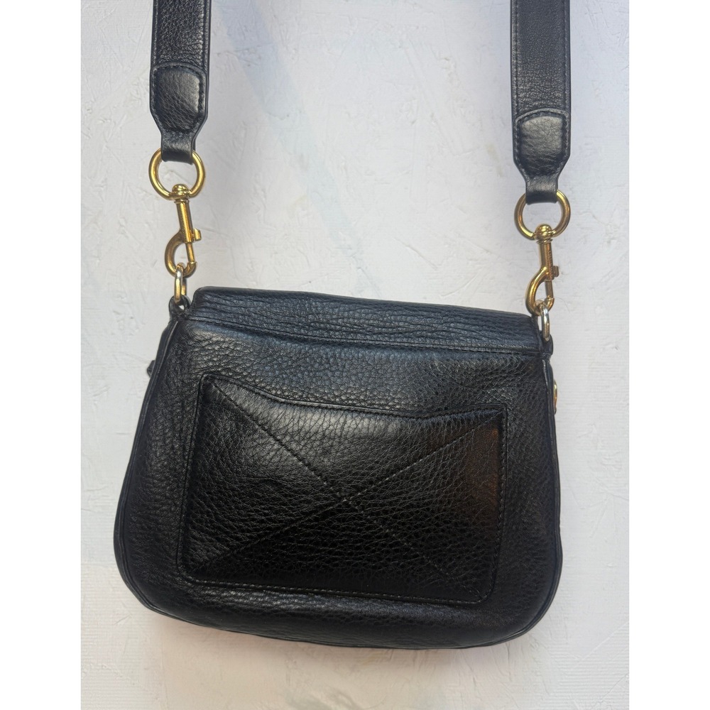 Marc Jacobs Recruit Leather Saddle Bag Black Crossbody M0008137 001 - Picture 10 of 15